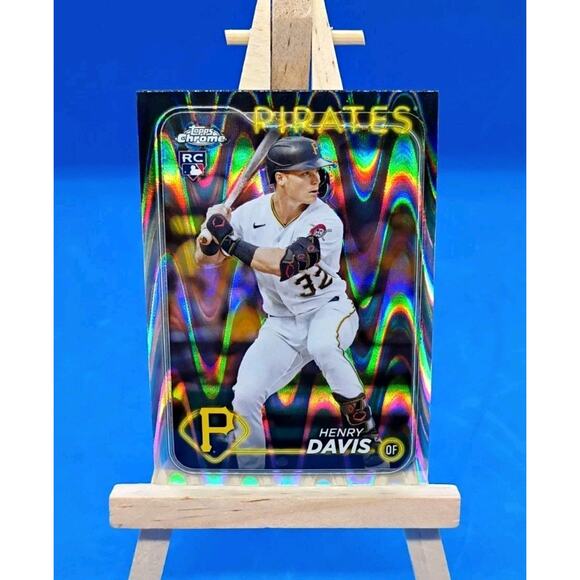 2024 Topps Chrome - Henry Davis #260 RayWave Refractor (RC) - Picture 4 of 6
